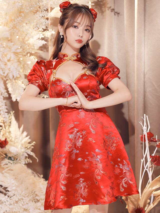 《ハロウィン早得★送料無料》【3点SET】Cuteチャイナコスチューム【2025ハロウィン/コスプレ】