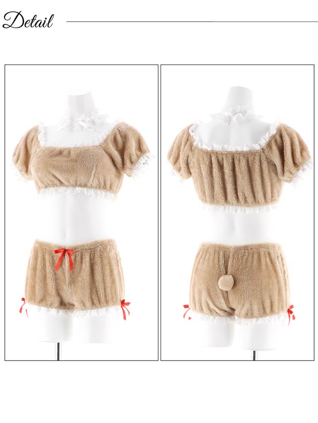 《ハロウィン早得★送料無料》【５点SET】もこもこベアーコスチューム【2025ハロウィン/コスプレ】