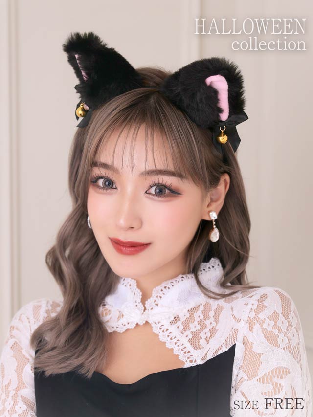 《ハロウィン早得★送料無料》単品ふわふわ猫耳カチューシャ【2025ハロウィン/コスプレ】