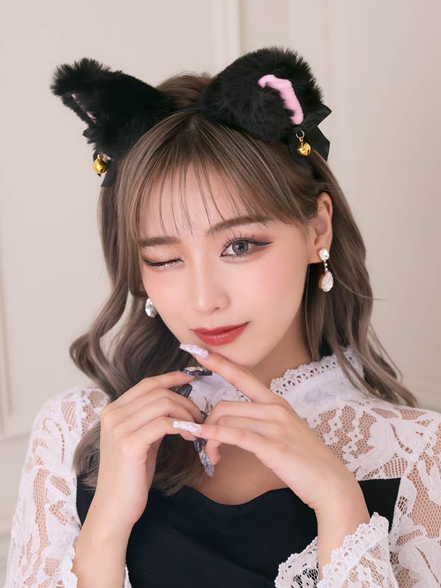 《ハロウィン早得★送料無料》単品ふわふわ猫耳カチューシャ【2025ハロウィン/コスプレ】