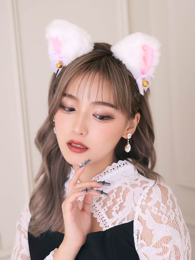 《ハロウィン早得★送料無料》単品ふわふわ猫耳カチューシャ【2025ハロウィン/コスプレ】