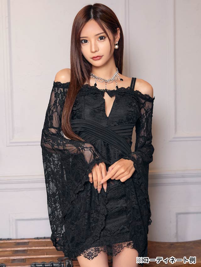 《ハロウィン早得★送料無料》オフショルフレア袖レースボレロ【2025ハロウィン/小物】