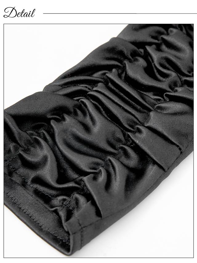 《ハロウィン早得★送料無料》シャーリングサテンロンググローブ【2025ハロウィン/小物】