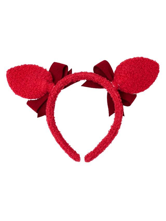 11/5新作!ファーリボンバンビ耳カチューシャ【2025サンタ/コスプレ】