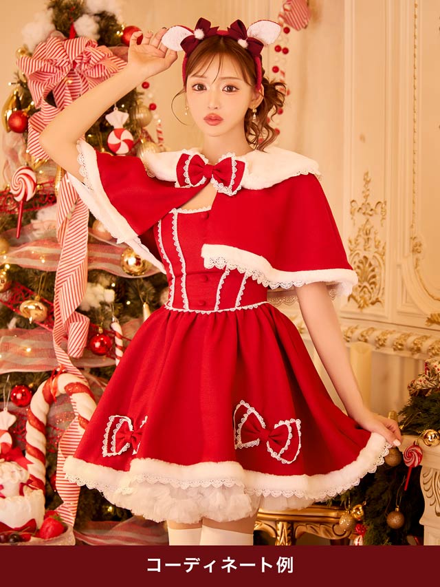 11/5新作!ファーリボンバンビ耳カチューシャ【2025サンタ/コスプレ】