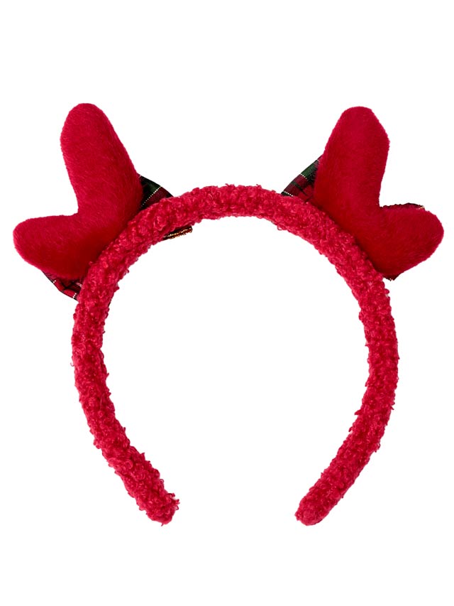 11/5新作!チェックリボントナカイカチューシャ【2025サンタ/コスプレ】