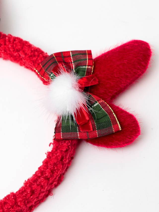 11/5新作!チェックリボントナカイカチューシャ【2025サンタ/コスプレ】