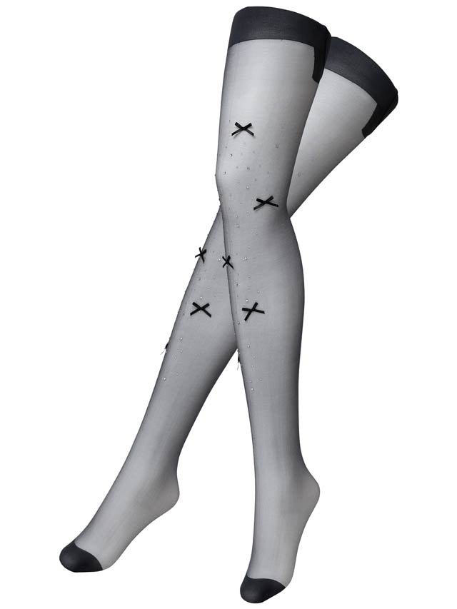 11/13新作!輝くラインストーンにリボンがCUTEなストッキング【2025サンタ/コスプレ】