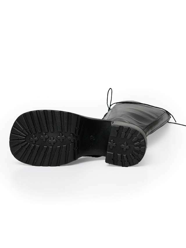 11/13新作!【神コスパ3480円】流行のレースアップ厚底ロングブーツ【2025サンタ/コスプレ】