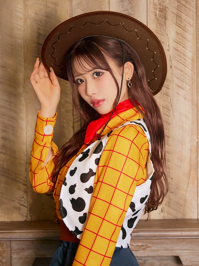 《ハロウィン早得★送料無料》9/8新作![6点SET]ウエスタンカウガールコスチューム[伊藤桃々着用]【2025ハロウィン/コスプレ】