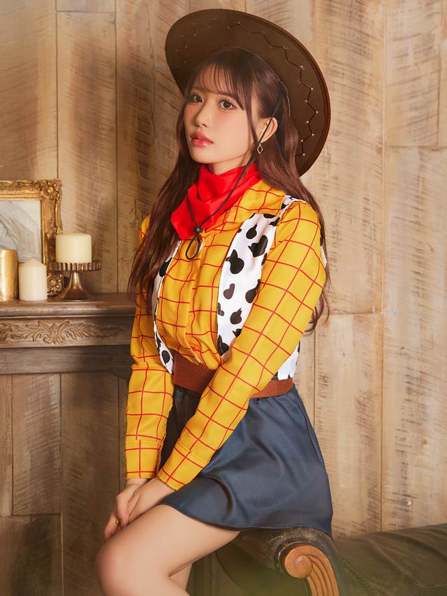 《ハロウィン早得★送料無料》9/8新作![6点SET]ウエスタンカウガールコスチューム[伊藤桃々着用]【2025ハロウィン/コスプレ】