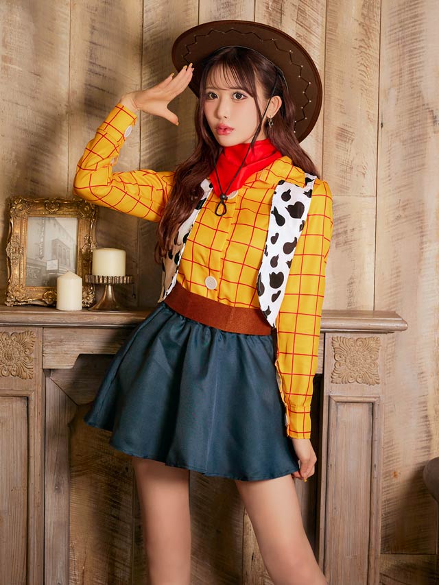 《ハロウィン早得★送料無料》9/8新作![6点SET]ウエスタンカウガールコスチューム[伊藤桃々着用]【2025ハロウィン/コスプレ】