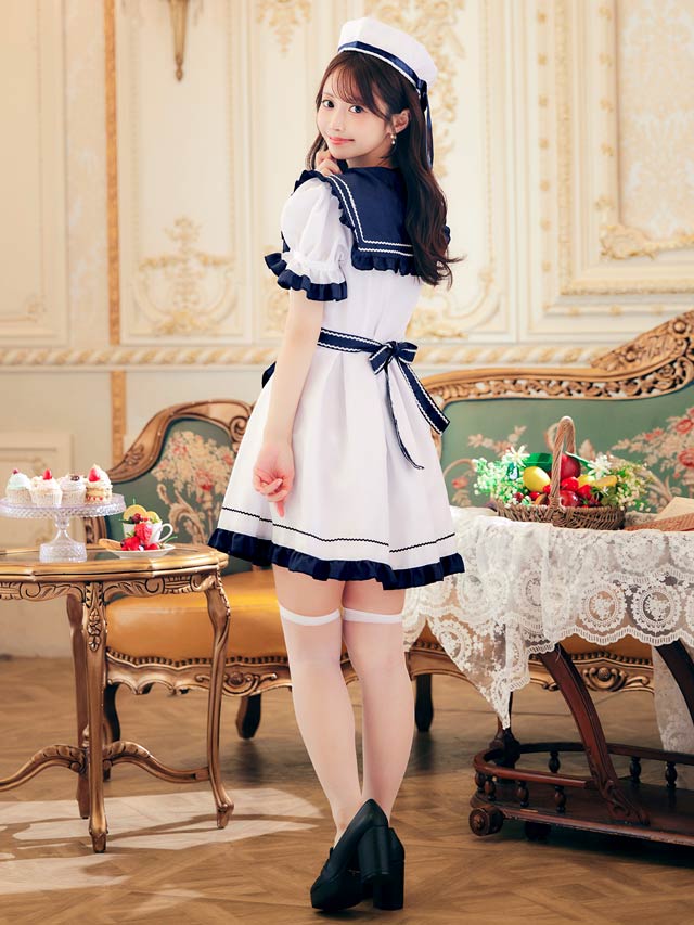 10/3新作![4点SET]マリンセーラーメイドコスチューム【2025ハロウィン/コスプレ】