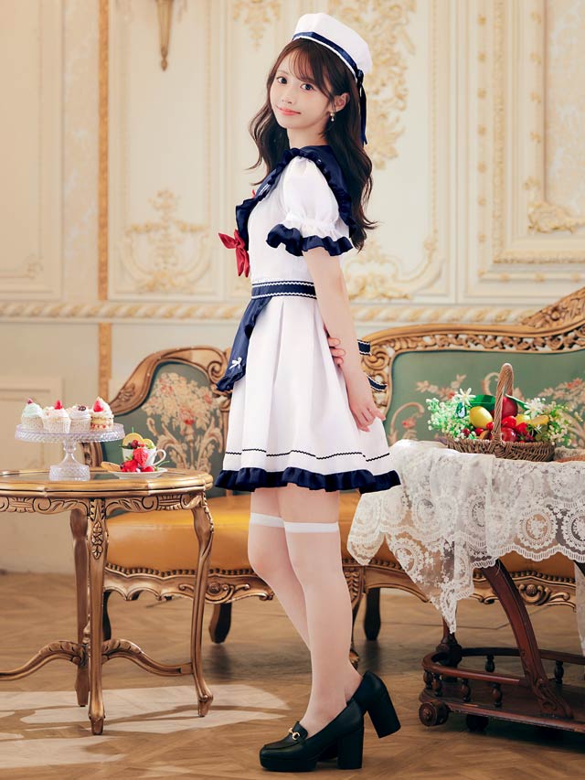 10/3新作![4点SET]マリンセーラーメイドコスチューム【2025ハロウィン/コスプレ】