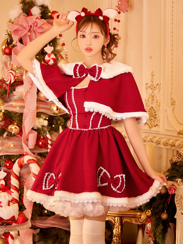 11/5新作!【明日花キララ着用】[4点SET]メルティリボンクリスマスサンタコス【2025サンタ/コスプレ】