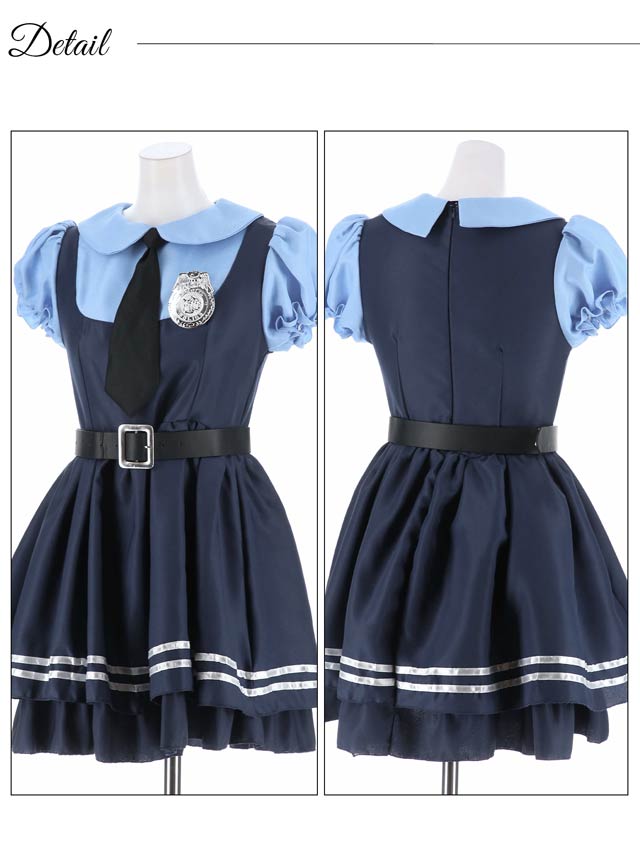 《ハロウィン早得★送料無料》[SMLサイズ][5点SET]バニーポリスコスチューム[3サイズ展開]