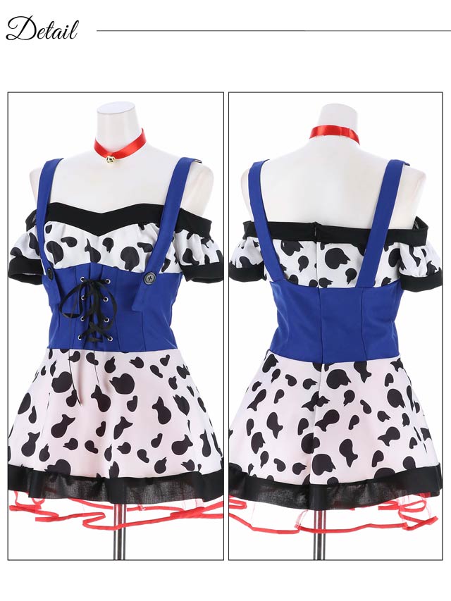 《ハロウィン早得★送料無料》[6点SET]ダルメシアンガールコスチューム