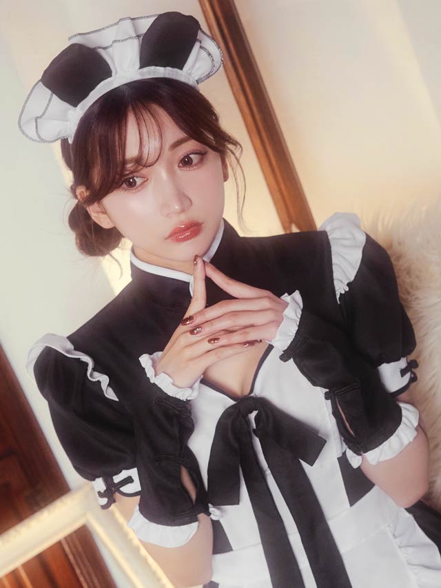 《ハロウィン早得★送料無料》[5点SET]チャイナパンダメイドコスチューム