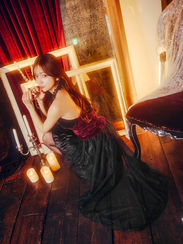 《ハロウィン早得★送料無料》[SMLサイズ][3点SET]ゴシック魔女コスチューム[3サイズ展開]