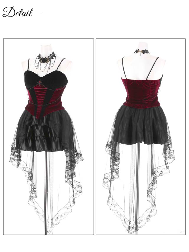 《ハロウィン早得★送料無料》[SMLサイズ][3点SET]ゴシック魔女コスチューム[3サイズ展開]