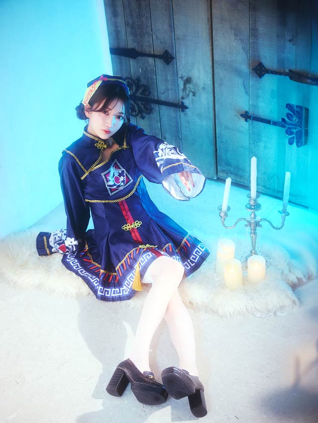 《ハロウィン早得★送料無料》[SMLサイズ][3点SET]キュートフレアキョンシーコスチューム[3サイズ展開]