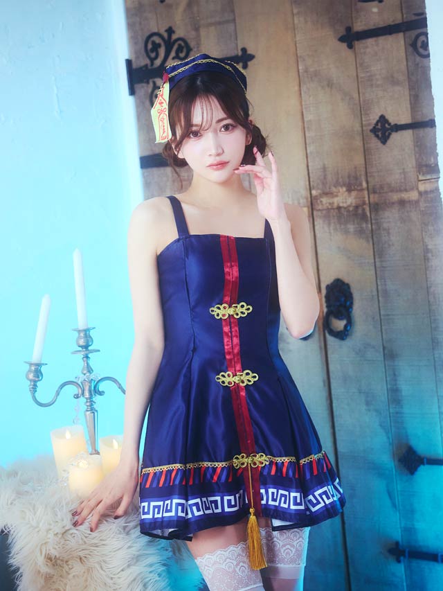 《ハロウィン早得★送料無料》[SMLサイズ][3点SET]キュートフレアキョンシーコスチューム[3サイズ展開]