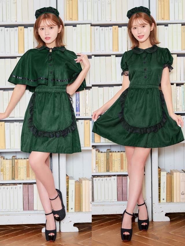 《ハロウィン早得★送料無料》[3点SET]クラシカル洋館メイドコスチューム【2025ハロウィン/コスプレ】