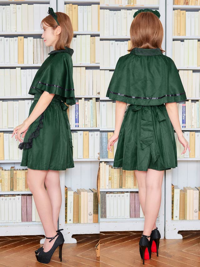 《ハロウィン早得★送料無料》[3点SET]クラシカル洋館メイドコスチューム【2025ハロウィン/コスプレ】