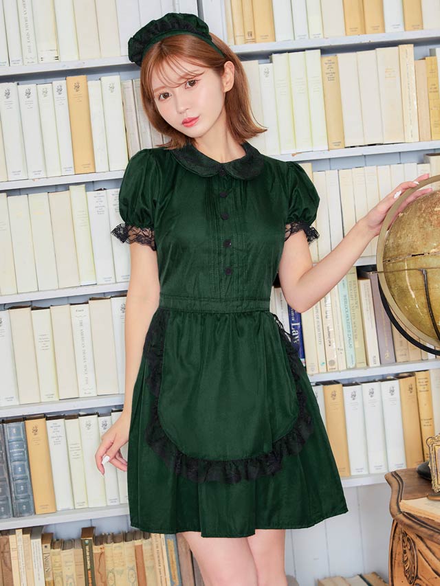 《ハロウィン早得★送料無料》[3点SET]クラシカル洋館メイドコスチューム【2025ハロウィン/コスプレ】