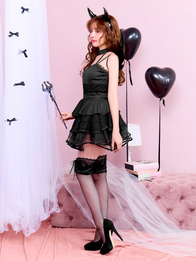 【オサレカンパニー監修】9/25新作![6点SET]スウィートデビルコスチューム【2025ハロウィン/コスプレ】