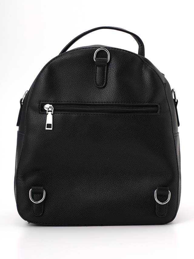 [2way]シンプルワンカラーシルバーバックルリュックサック[dazzycloset]