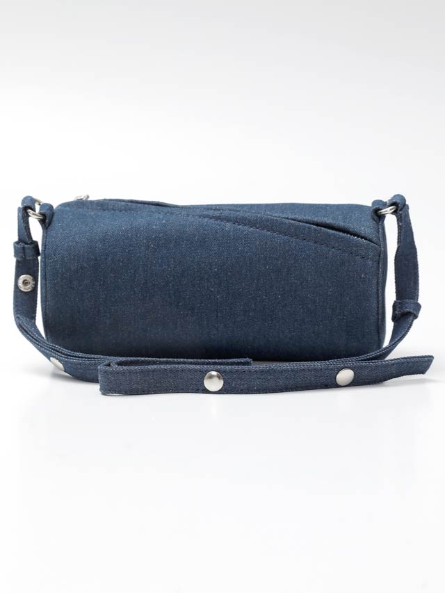 [2way]デニムシリンダーボタンショルダー＆ハンドバッグ