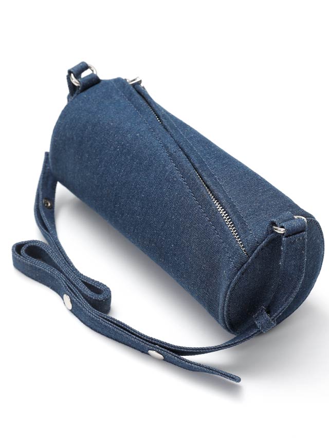 [2way]デニムシリンダーボタンショルダー＆ハンドバッグ