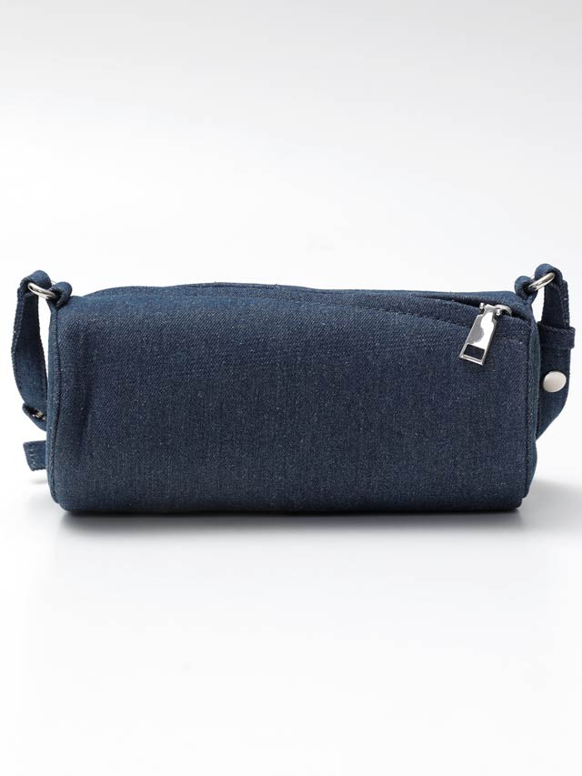 [2way]デニムシリンダーボタンショルダー＆ハンドバッグ