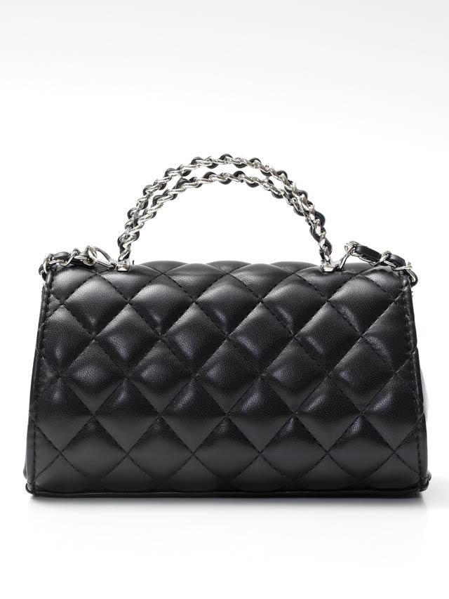 7/15再販予定! [2way]キルティングツイストシルバーショルダー＆ハンドバッグ【入荷通知登録推奨】