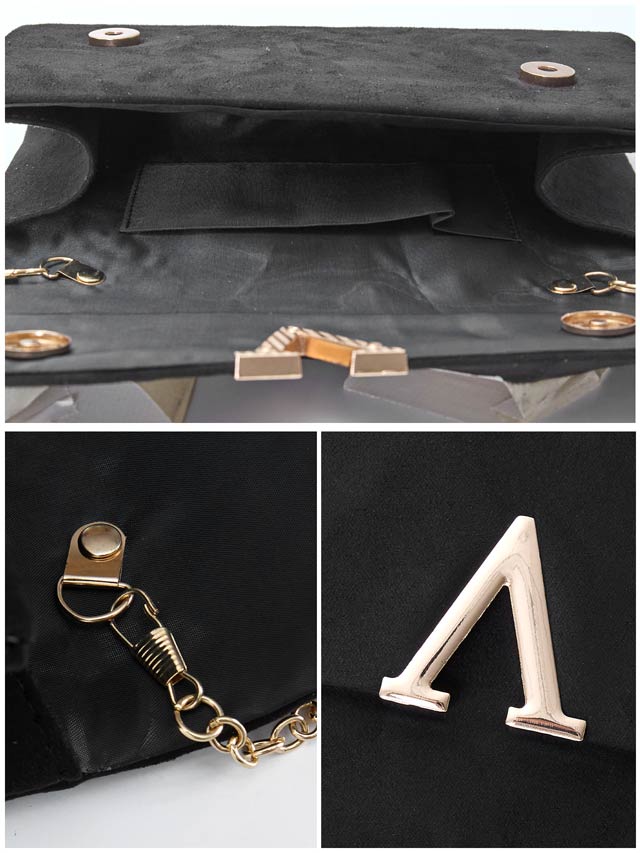 7/15再入荷! [2way]V字ビジューダイアゴナルクラッチ＆ショルダーバッグ