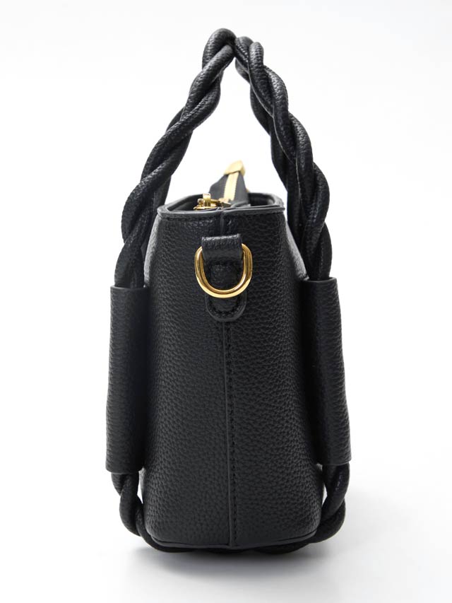 [2way]ツイストハンドル スクエアショルダー＆ハンドバッグ