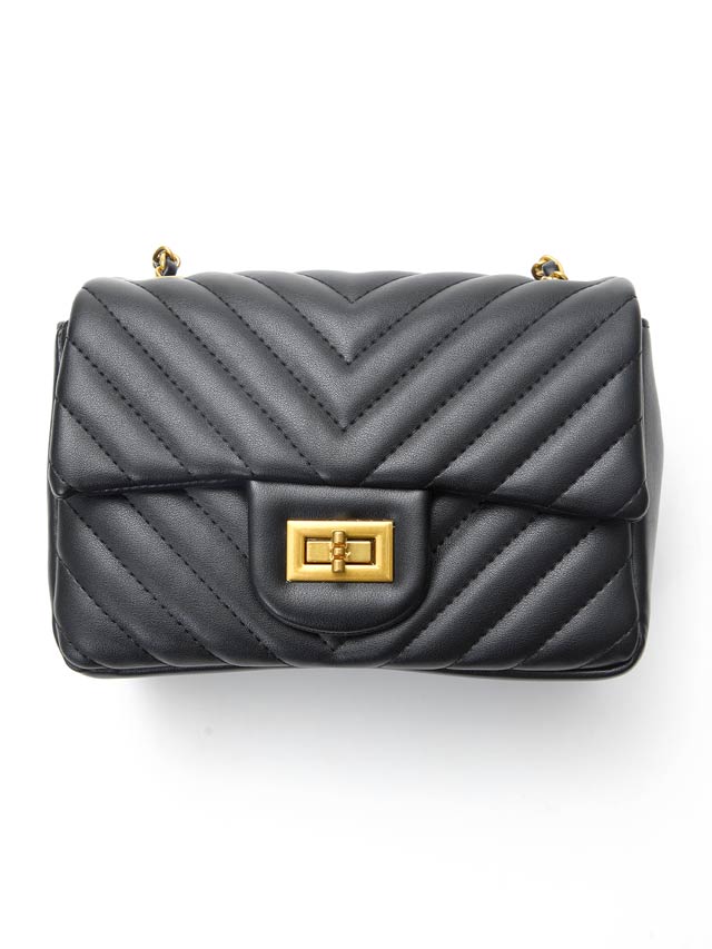 8/1再入荷![2way]Vキルティングチェーンショルダー＆ハンドバッグ