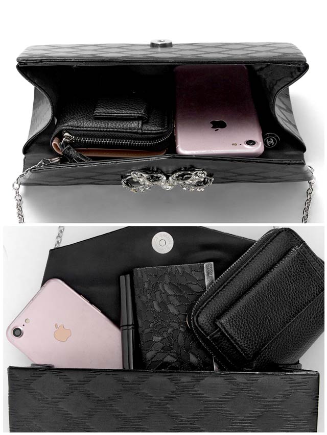 [2way]ゴージャスリボンビジューショルダー＆クラッチバッグ