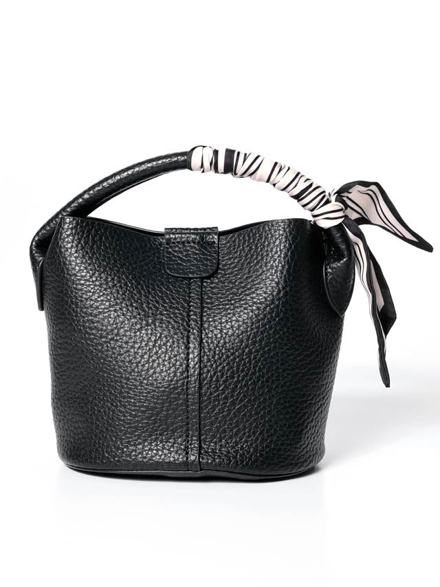 7/4新作![2way]スカーフ付きワンハンドルバケットバッグ