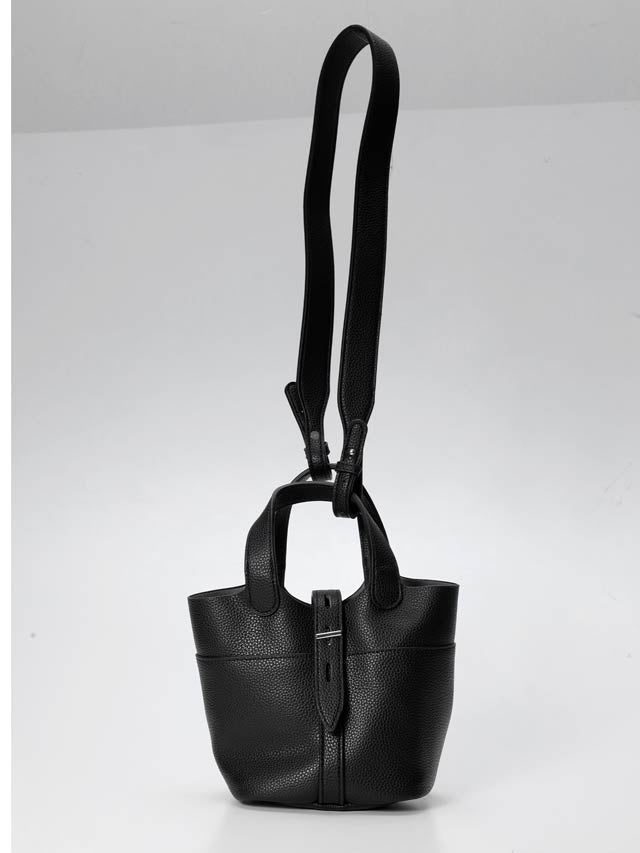 6/18新作![2way]巾着付きセンターベルトハンドバッグ