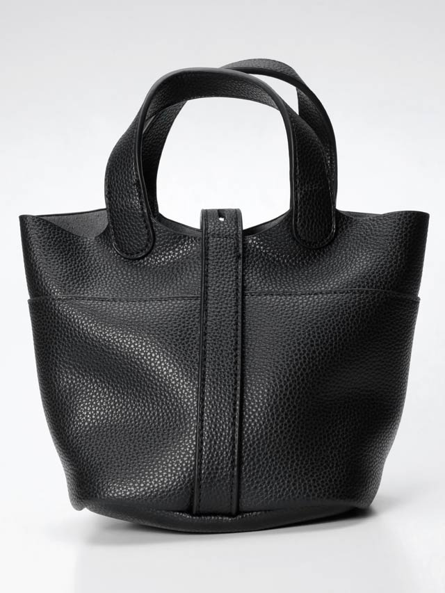 6/18新作![2way]巾着付きセンターベルトハンドバッグ