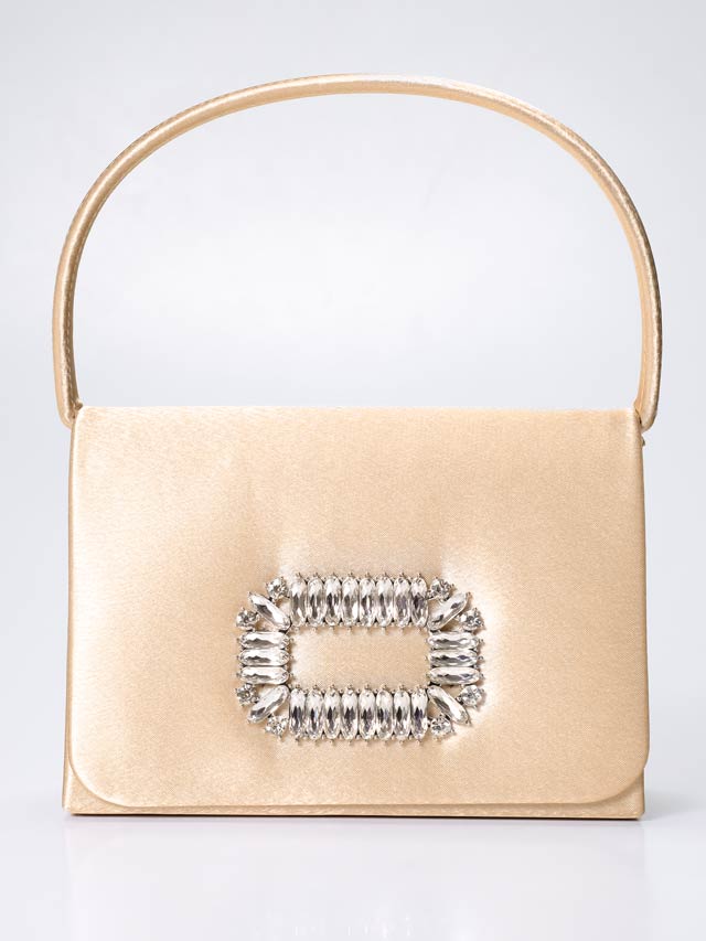 8/15新作![2way]シャイニービジュースクエアハンドバッグ