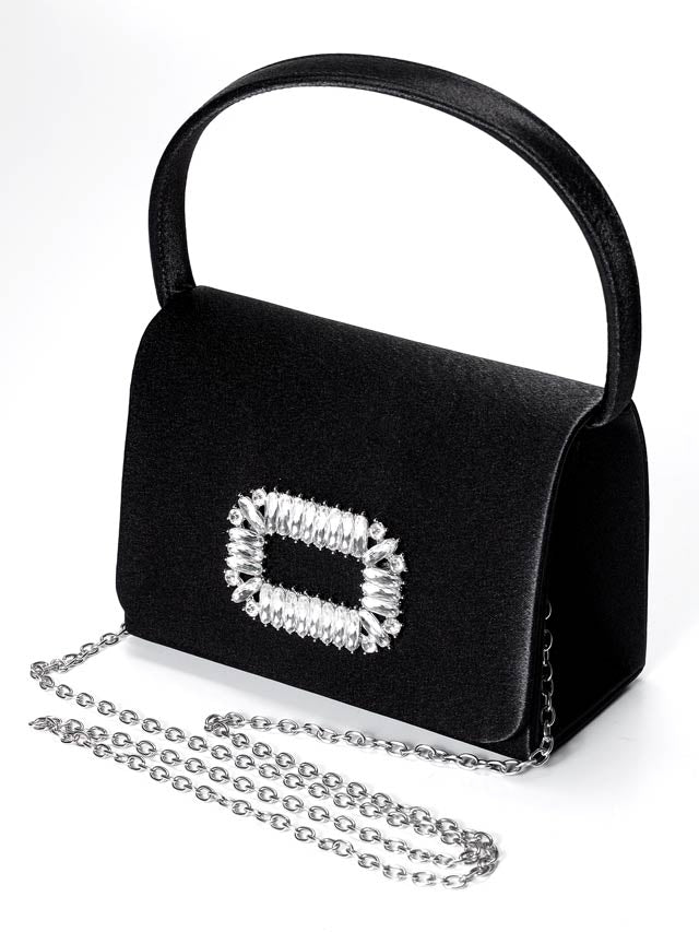 8/15新作![2way]シャイニービジュースクエアハンドバッグ