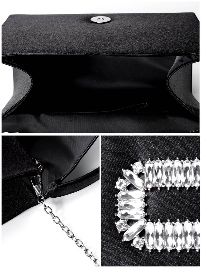 8/15新作![2way]シャイニービジュースクエアハンドバッグ