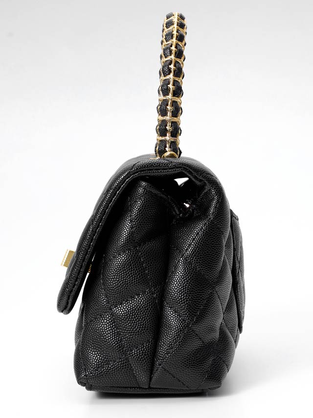 7/2新作![2way]メタルハンドルキルティングハンドバッグ