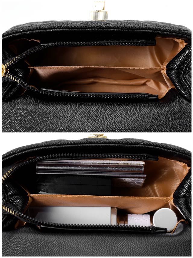 7/2新作![2way]メタルハンドルキルティングハンドバッグ