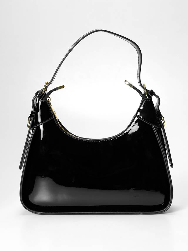 7/21新作![2way]エナメルバックルハンドル＆ショルダーバッグ