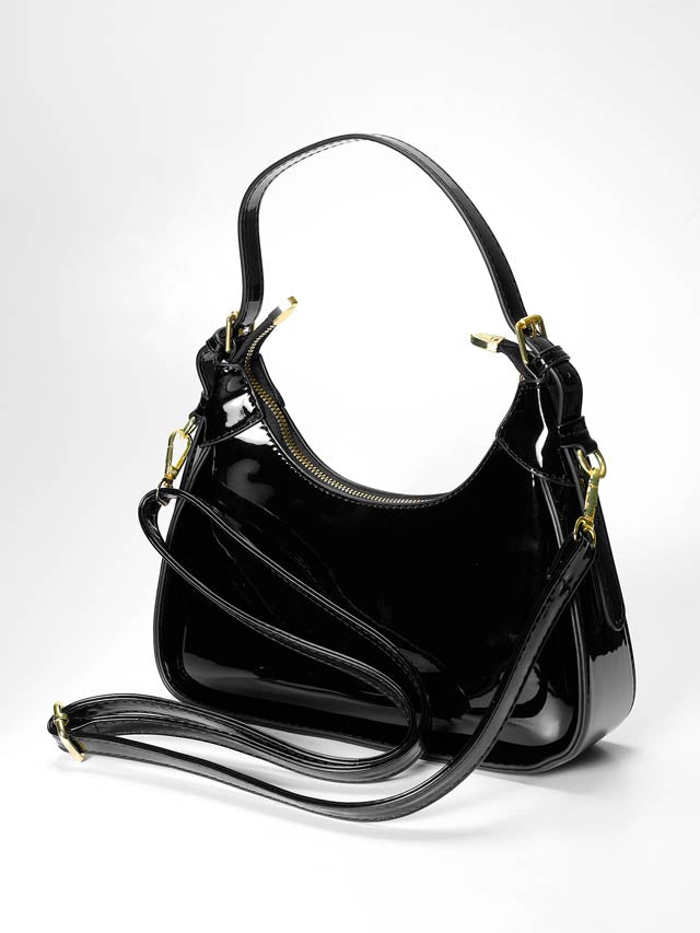 7/21新作![2way]エナメルバックルハンドル＆ショルダーバッグ