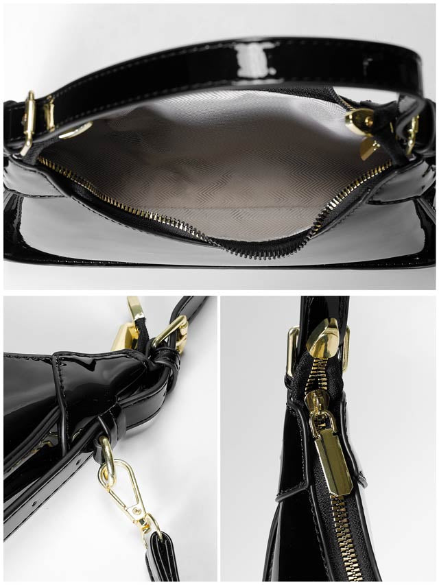 7/21新作![2way]エナメルバックルハンドル＆ショルダーバッグ